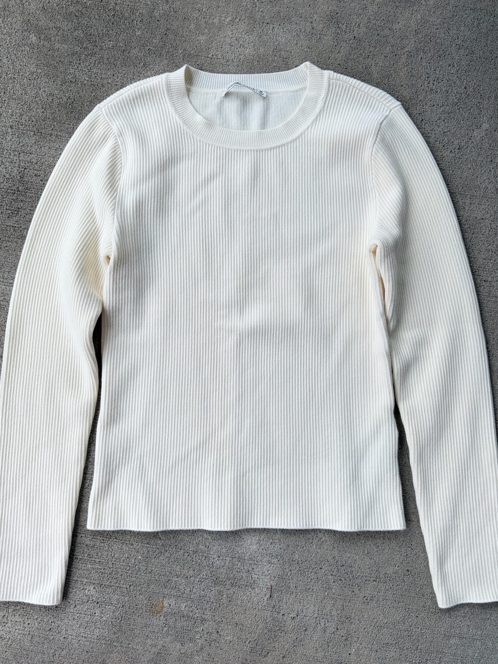 Abercrombie and Fitch ottoman ribbed long sleeve crewneck sweater knit top NWOT